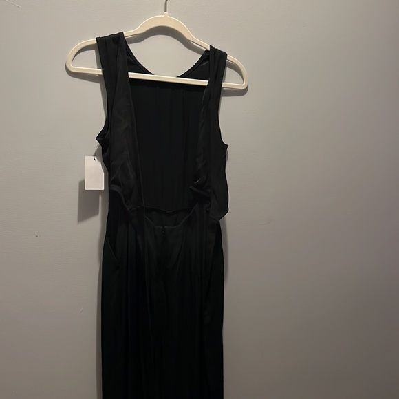 NWT Halogen sleeveless wrap black open back jumpsuit - Picture 3 of 6
